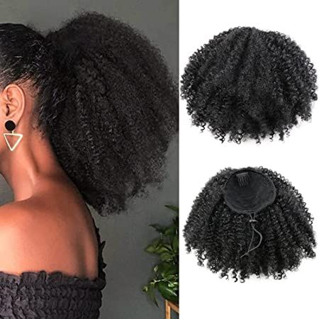 FreeTress Equal Synthetic Hair Drawstring Ponytail Bohemian Fro (1B) | Amazon (US)