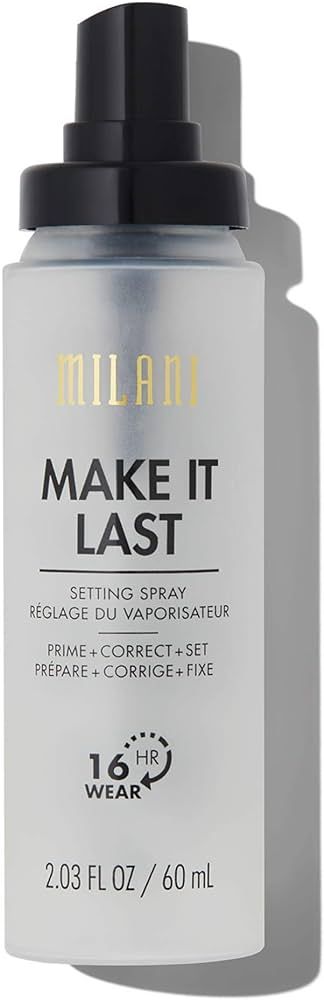 Milani Make It Last 3-in-1 Setting Spray and Primer- Prime + Correct + Set (2.03 Fl. Oz.) Makeup ... | Amazon (US)
