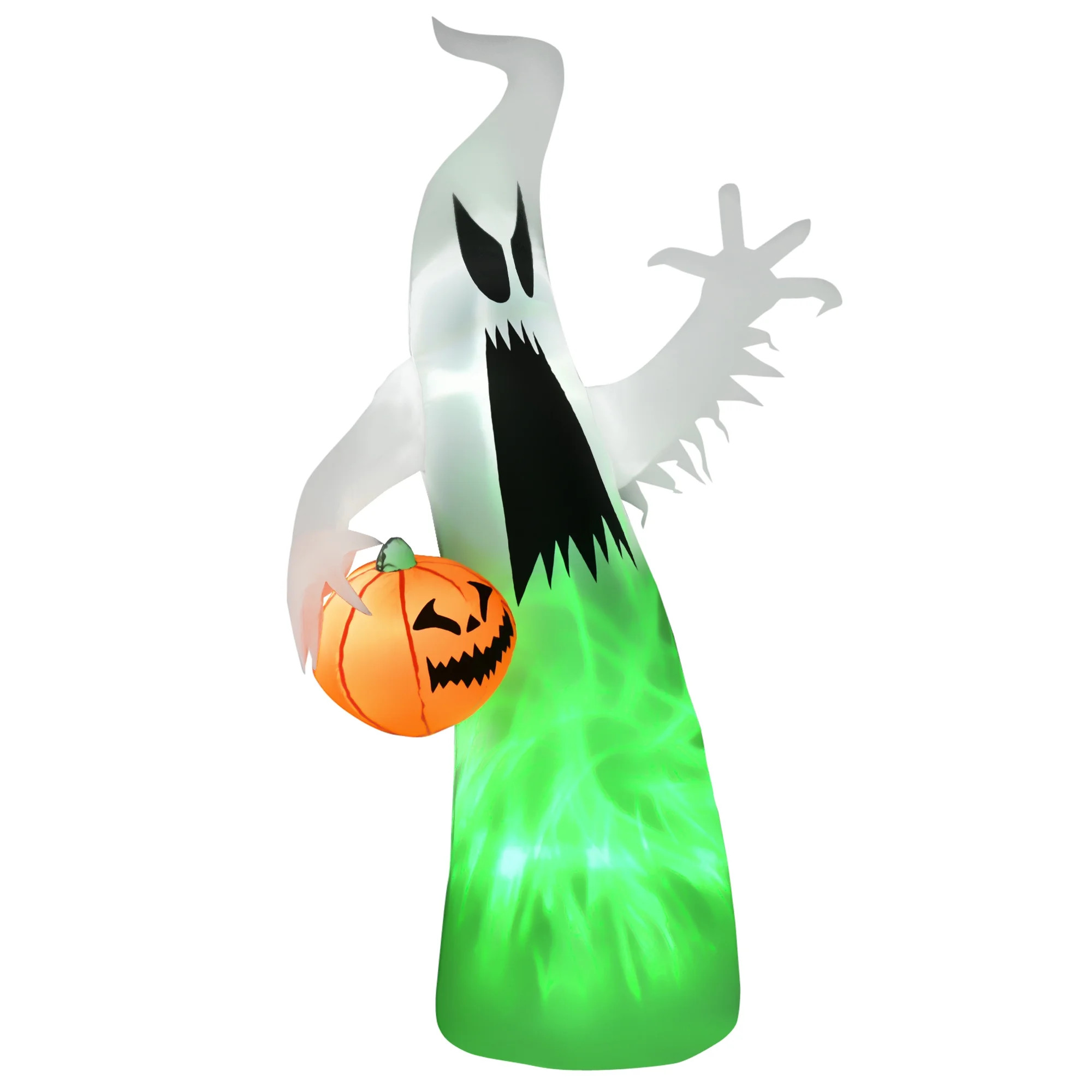 HOMCOM 5.9 ft Inflatable Ghosts w/ Pumpkin  Outdoor LED Lighted Party Decoration | Walmart (US)