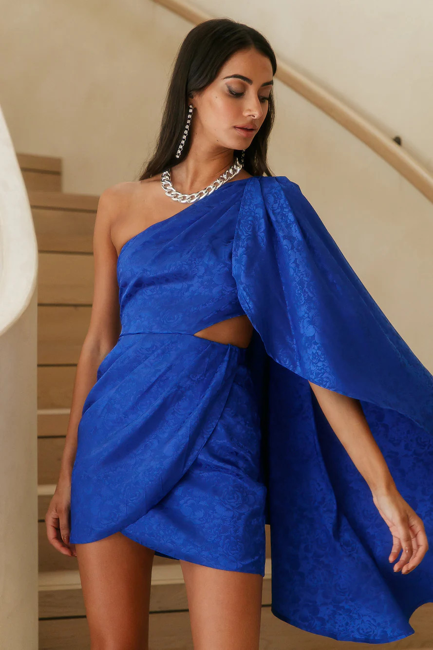 RUNAWAY Serita Dress Blue | Hello Molly (AU)