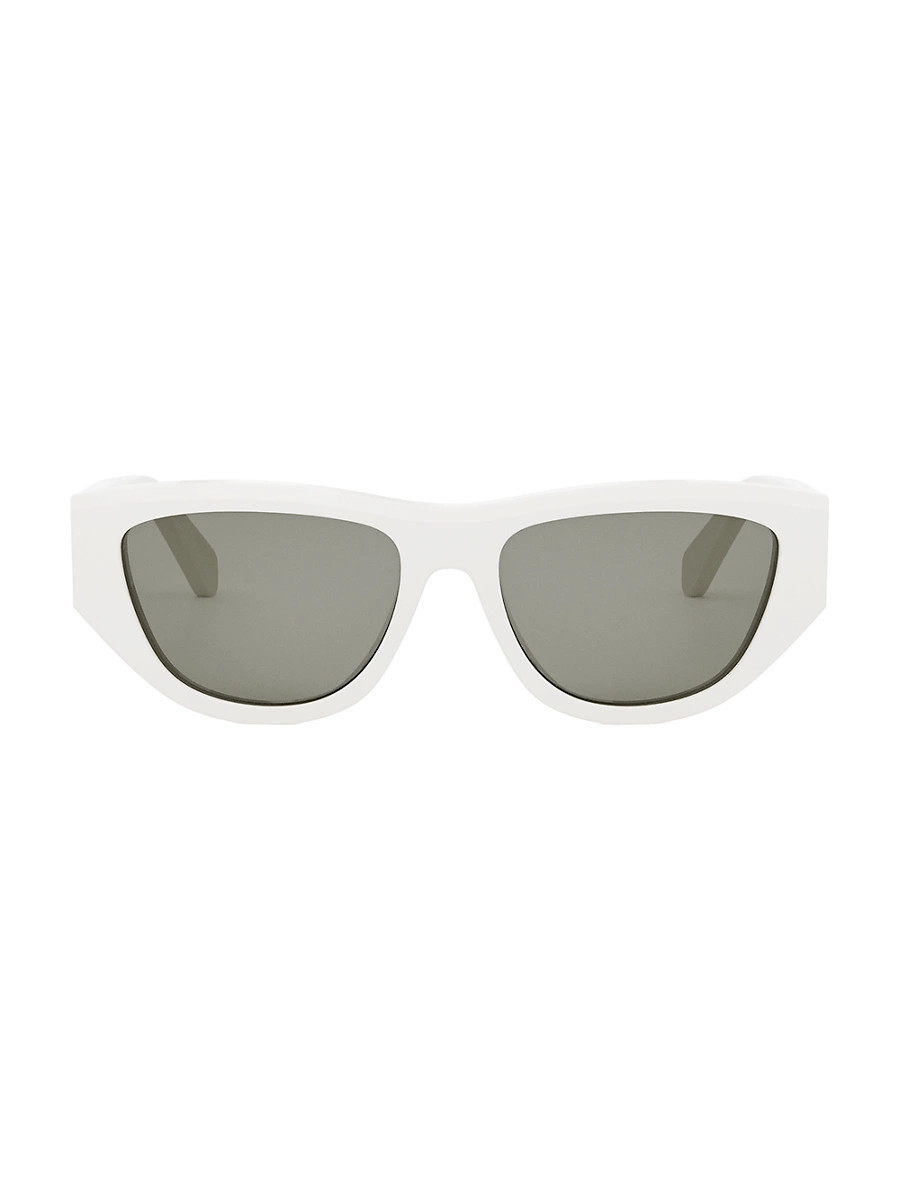Women's Monochroms 55MM Cat-Eye Sunglasses - White Smoke | Saks Fifth Avenue