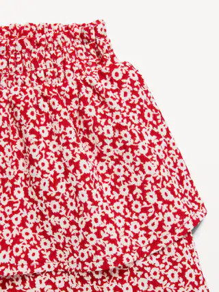 Printed Crinkled Tiered Skirt for Toddler Girls | Old Navy (US)