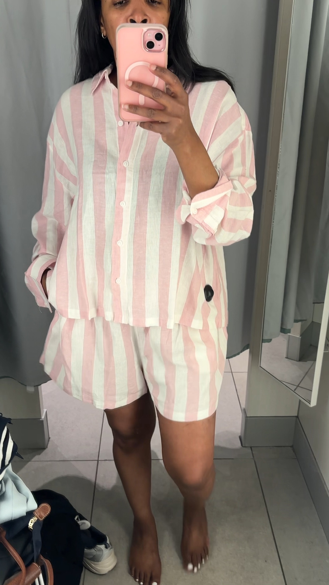 Spring summer linen outfit vacation outfit shorts LTKgrwm #shorts #linen #vacation #outfit #style #fashion #hm #nyc 

#LTKOver40 #LTKootd #LTKTravel