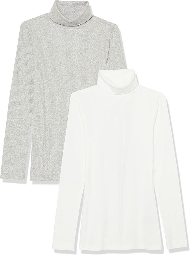 Amazon Essentials Women's Slim-Fit Layering Long Sleeve Knit Rib Turtleneck Top (Available in Plu... | Amazon (US)