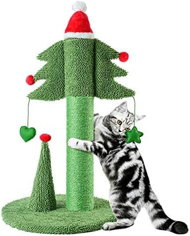 BOLUO Tall Cat Scratching Post Toy Ceder Christmas Cat Trees for Adult Large Cats Scratcher Cute ... | Amazon (US)