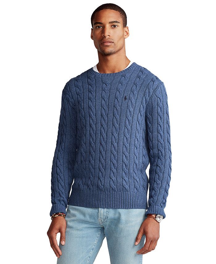 Polo Ralph Lauren Men's Cable-Knit Cotton Sweater & Reviews - Sweaters - Men - Macy's | Macys (US)