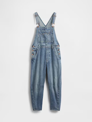 UltraSoft Denim Horseshoe Overalls | Gap | Gap (US)