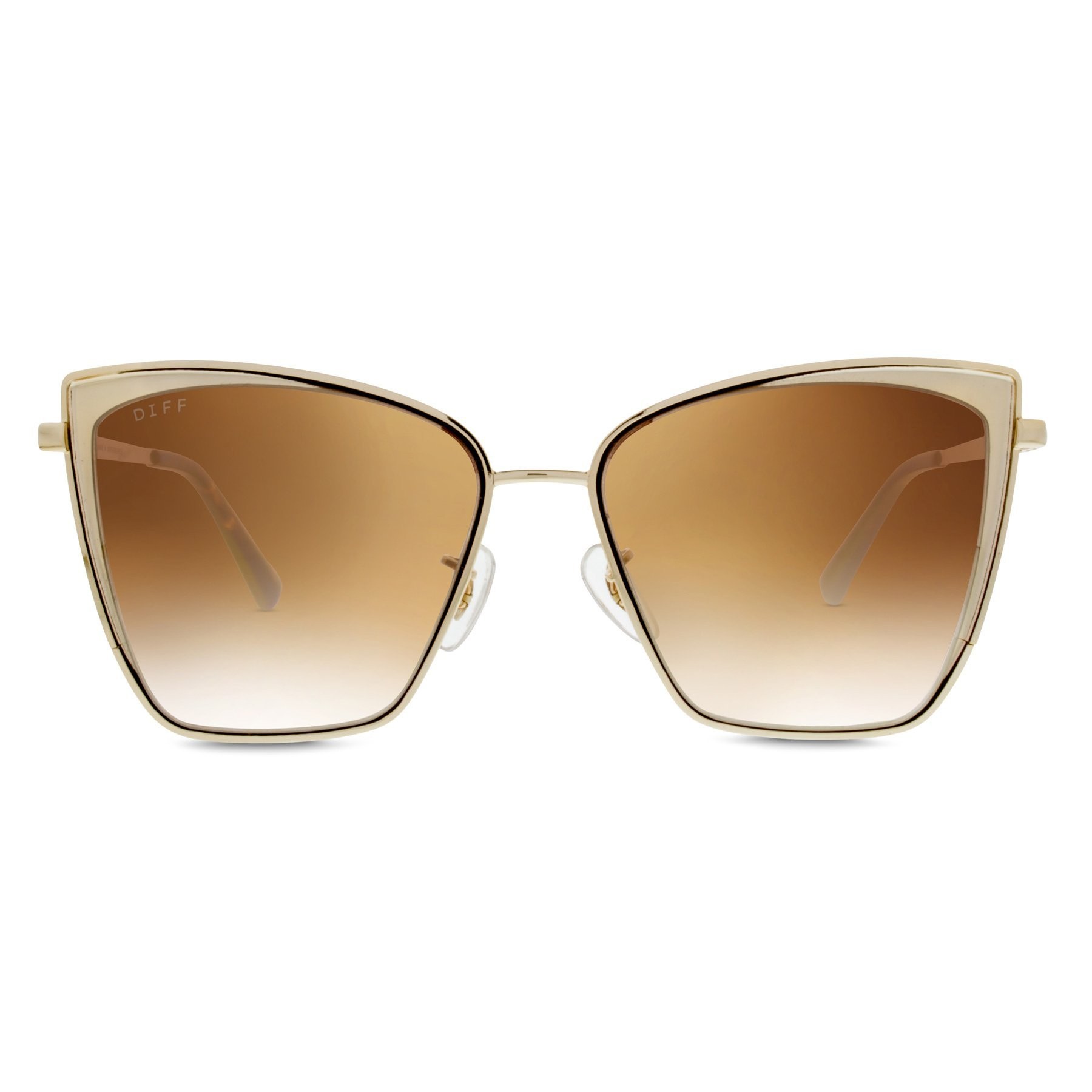 BECKY - GOLD + FLASH BROWN GRADIENT | DIFF Eyewear