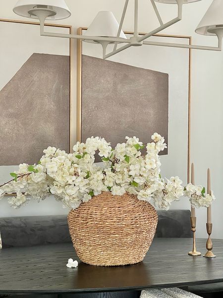 AFloral cherry blossoms on sale 20% off with min purchase thru 2/25

Rattan vase, faux stems, faux florals, black dining table, canvas art, mcgeeandco, brass candle holders 

#LTKhome #LTKsalealert #LTKSeasonal