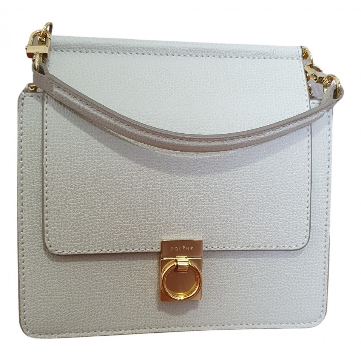 Polene NumÃ©ro sept mini White Leather Handbags | Vestiaire Collective (Global)
