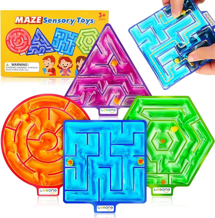 Squishy Toys Sensory Fidget Toys for Kids: 4 Pack Maze Sensory Toys for Autism - Sensory Fidget T... | Amazon (US)