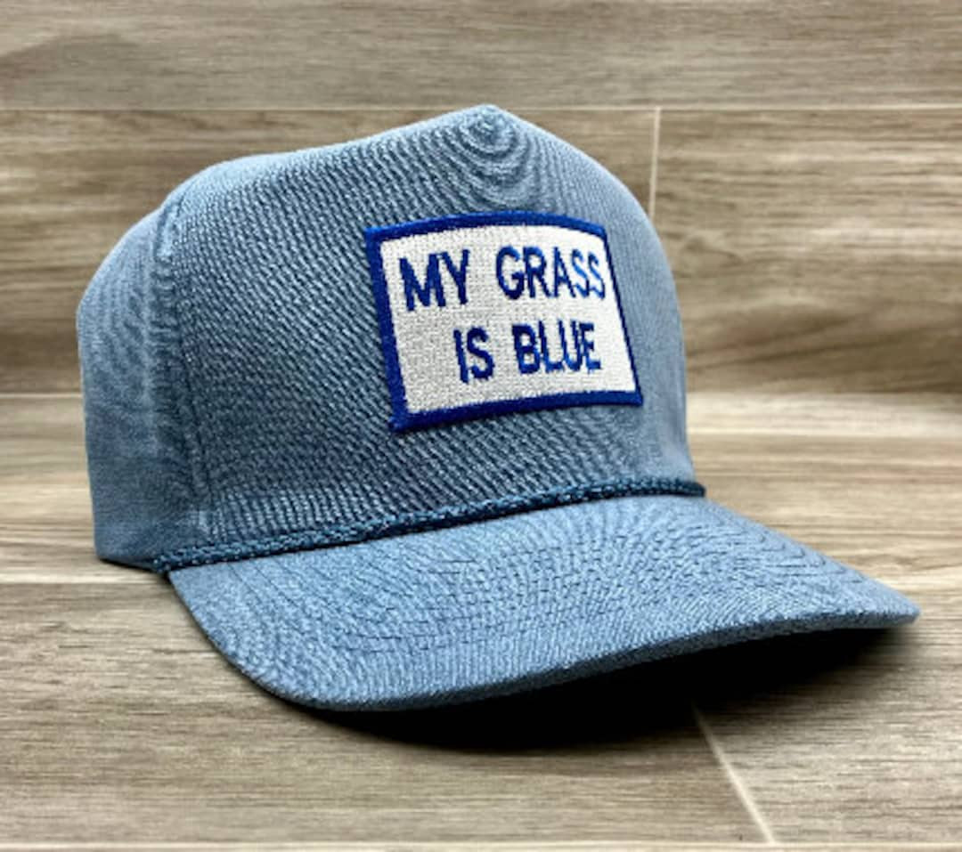 My Grass is Blue on Stonewashed Sky Retro Rope Hat - Etsy | Etsy (US)