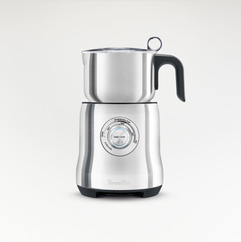 Breville Milk Cafe Stainless Steel Milk Frother + Reviews | Crate & Barrel | Crate & Barrel