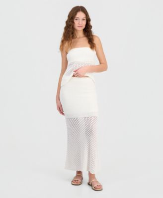 Juniors' Pull-On Crochet Maxi Skirt | Macy's