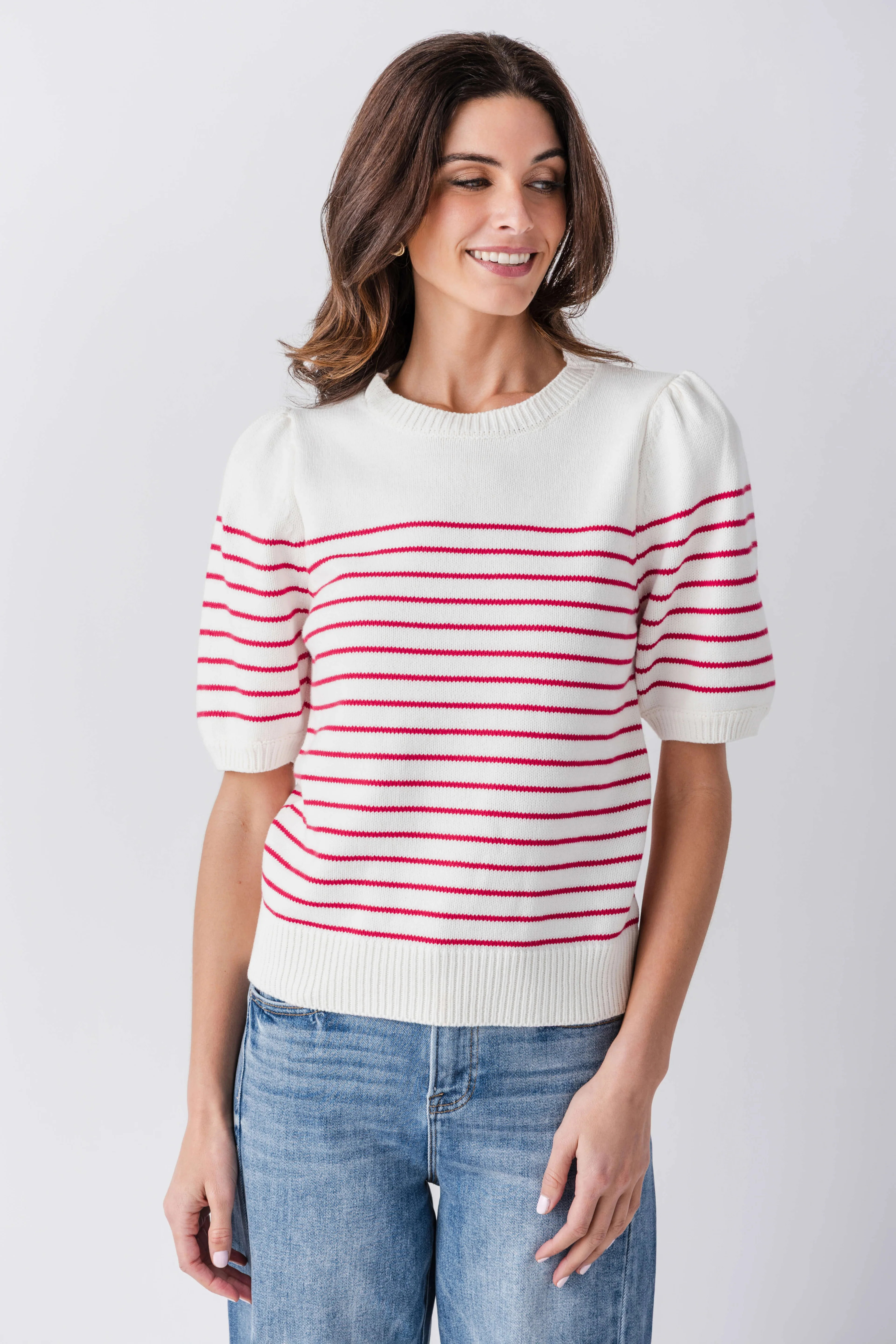 Pinch Striped Sweater Top | Social Threads
