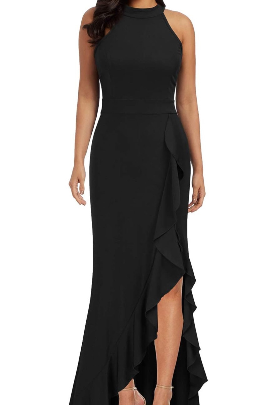 WOOSEA Women's High Neck Split Bodycon Mermaid Evening Cocktail Long Dress

#LTKBeauty