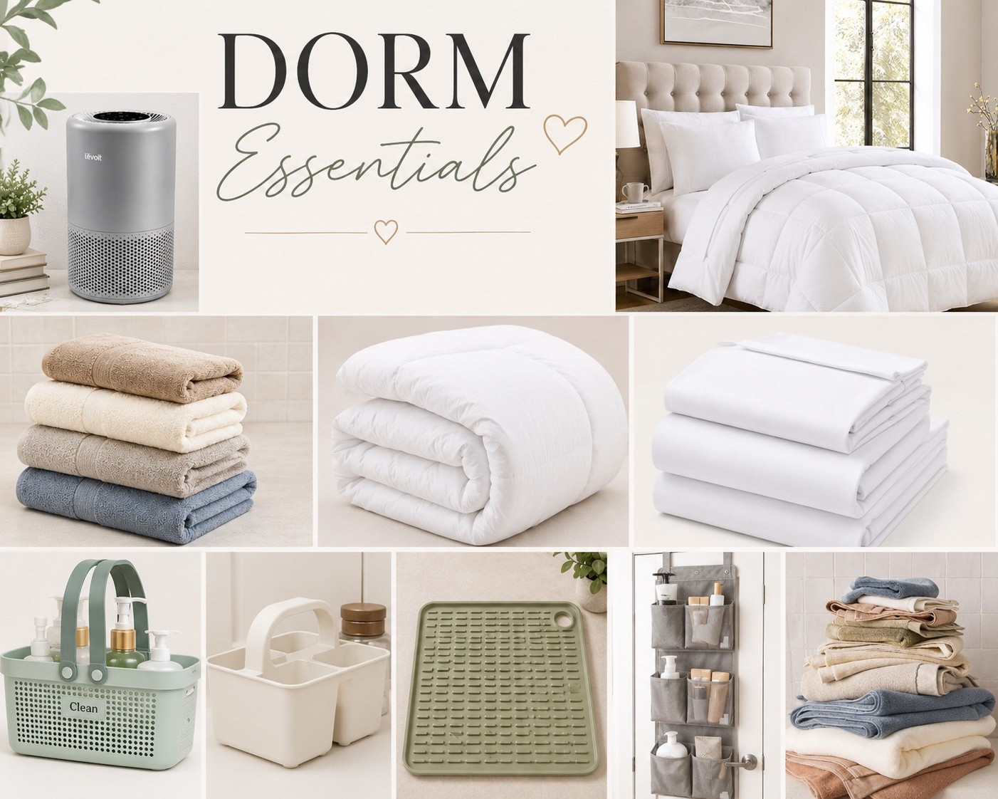 Currently in sale!!     Dorm essentials that make college life feel a little more cozy, clean, and organized 🤍✨

#LTKmomlife #LTKstorytime #LTKSeasonal