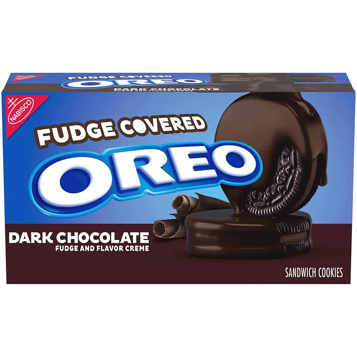 Oreo Dark Chocolate Fudge Covered Sandwich Cookies, Dark Chocolate Flavored Creme, 1 Pack (9oz.),... | Walmart (US)