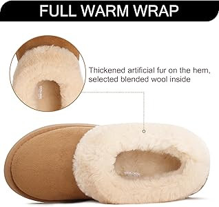 Double Couple Suede Leather Ankle Boots for Women Platform Slippers Fur Lined Short Boots Anti-Sl... | Amazon (US)