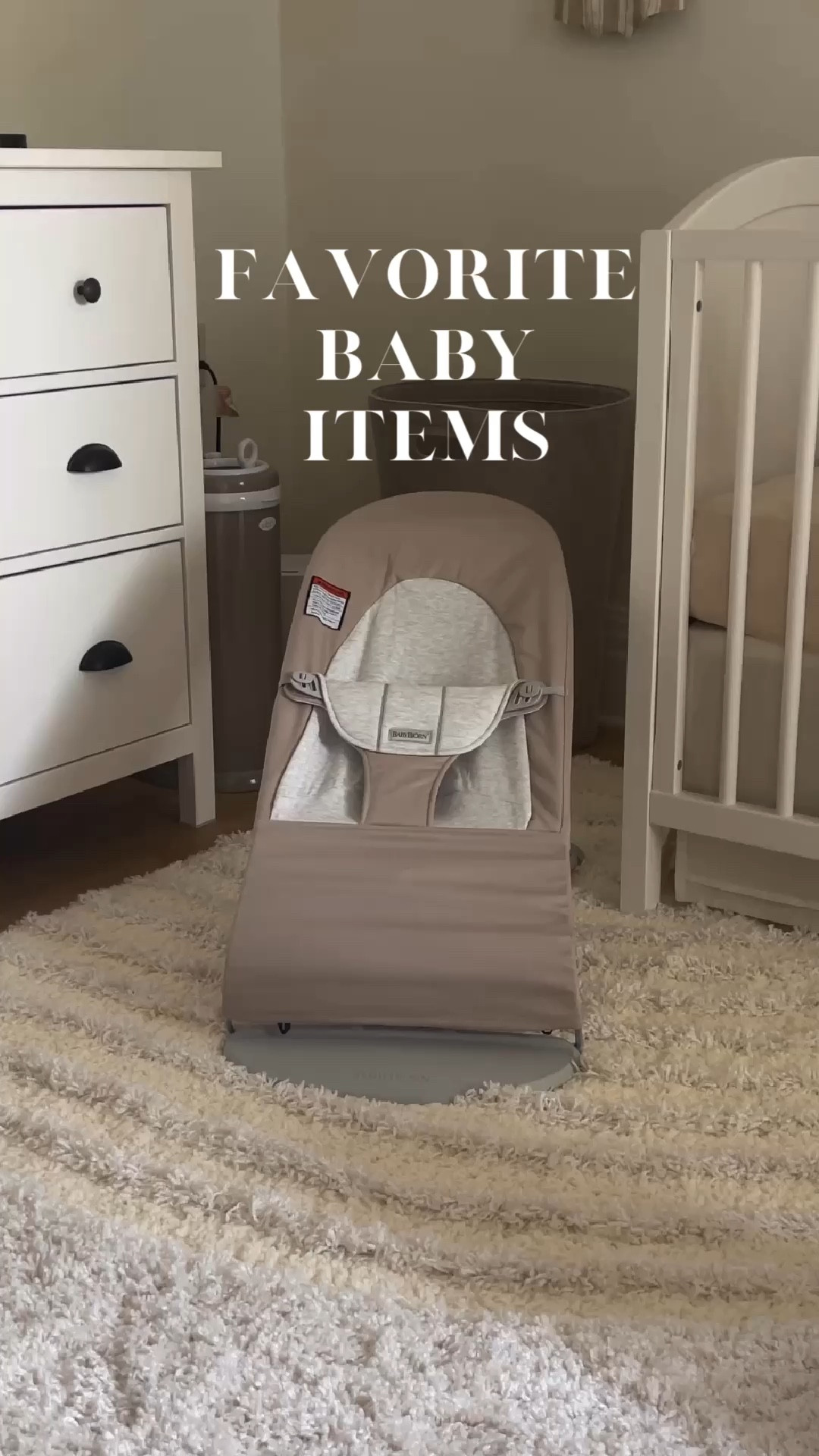Favorite Baby Items: Baby Bjorn bouncer with multiple covers - soft cotton jersey cover in beige/grey and grey silver mesh cover 

#LTKbump #LTKhome #LTKkids