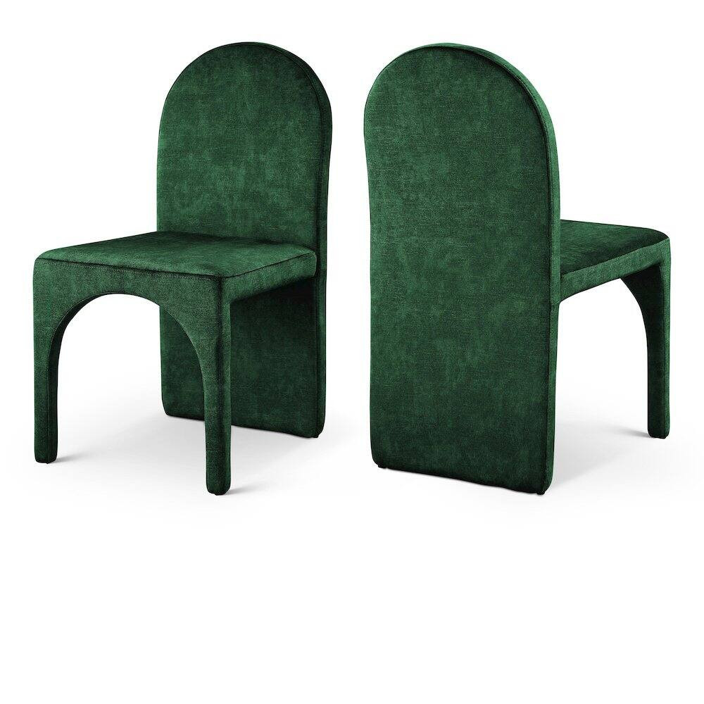 Meridian Furniture - Summer Velvet Dining Side Chair, Set of 2 - Green | Best Buy U.S.