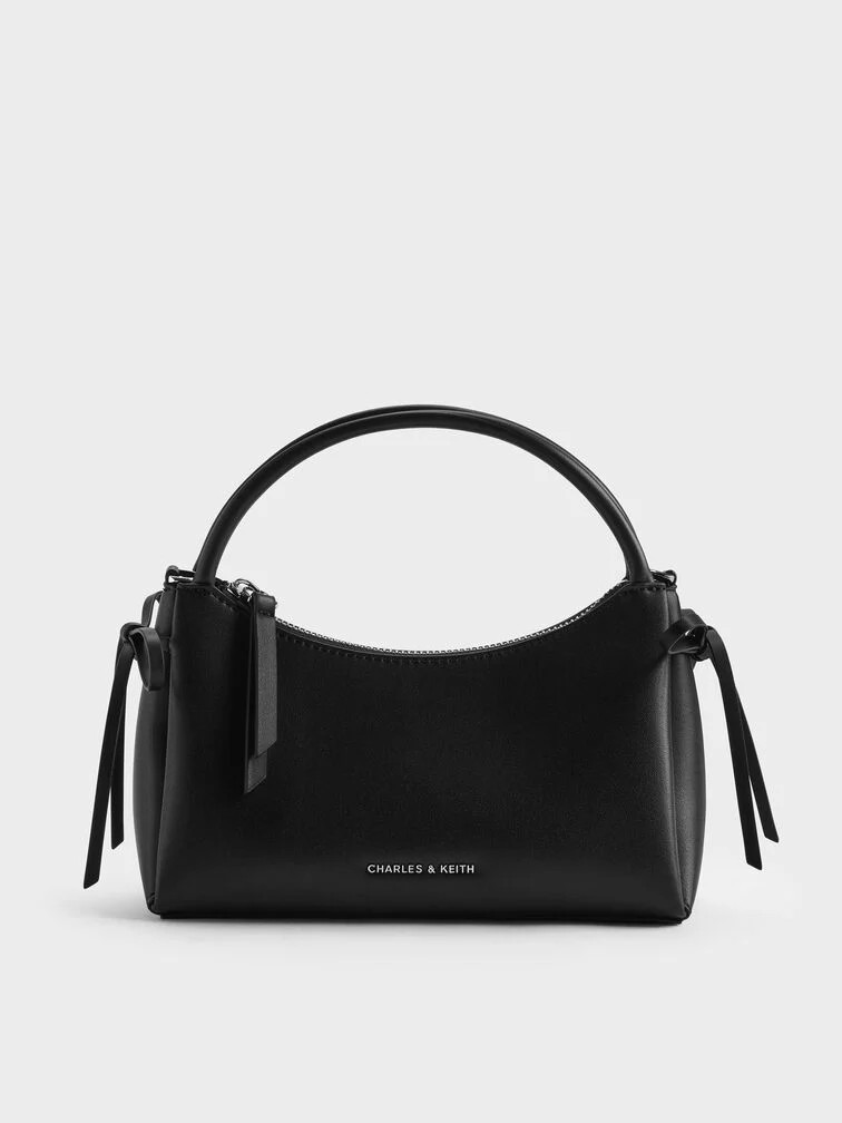 Hazel Bow Top Handle Bag - Noir | Charles & Keith UK