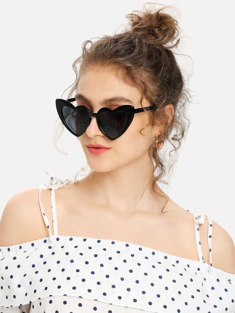 Heart Shaped Frame Sunglasses | SHEIN