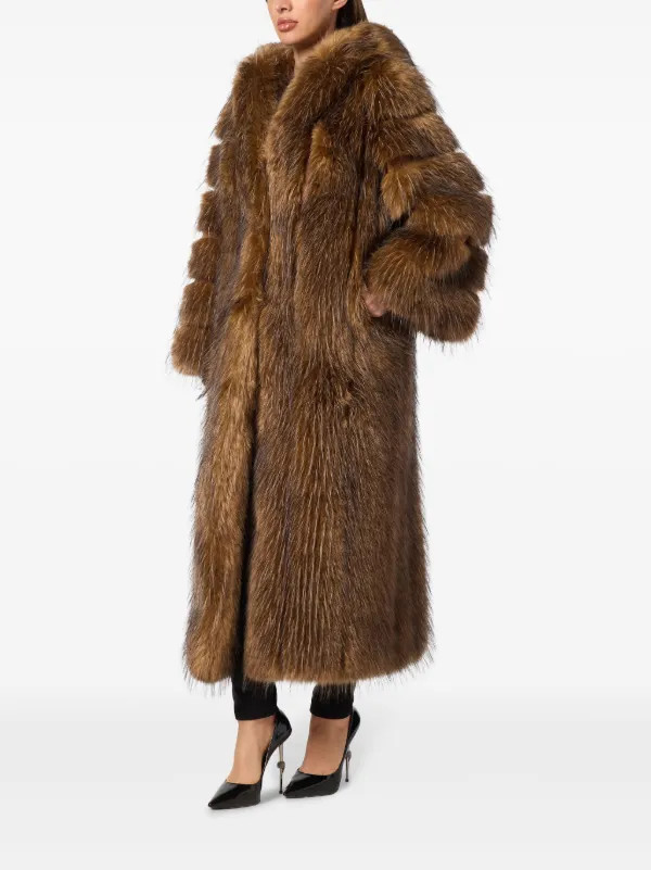 Philipp Plein faux-fur Coat | Brown | FARFETCH | Farfetch Global