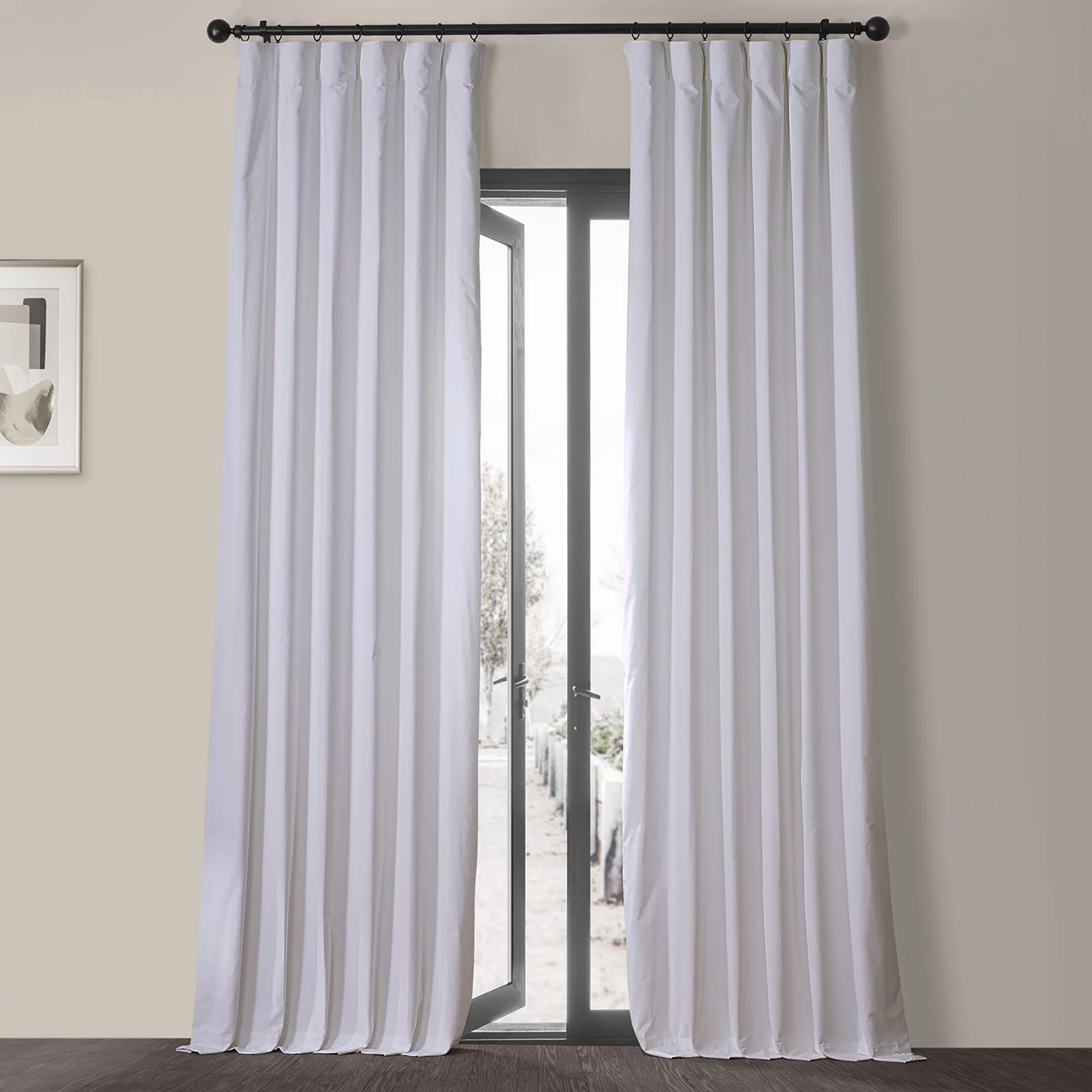 EFF Vintage Cotton Velvet Window Curtain, White, 50X84 | Kohl's