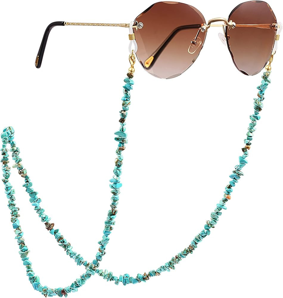 PEARLADA 18K Gold Eyeglass Chain Sunglasses Strap Holder Reading Glasses Retainer Gold Beaded Cha... | Amazon (US)