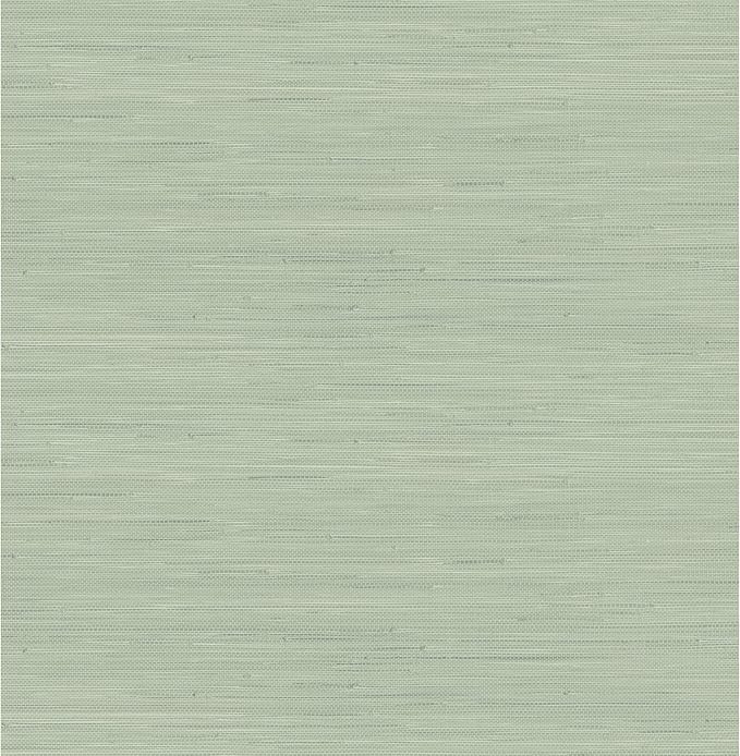 Society Social Classic Faux Grasscloth Peel and Stick Wallpaper, Sage | Amazon (US)