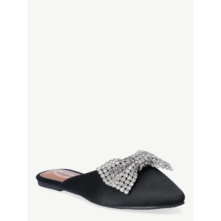 Scoop Women’s Point Toe Slingback Mules with Bow | Walmart (US)