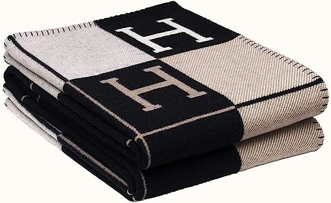 Soft Blanket and Woolen Blanket Decoration H Blanket, Super Warm and Comfortable Lightweight Knit... | Amazon (US)