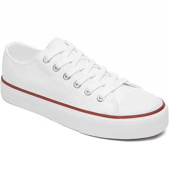 AOMAIS Womens Canvas Fashion Sneakers Classic Low Top Fabric Shoes Casual Walking Canvas Flats Cu... | Walmart (US)