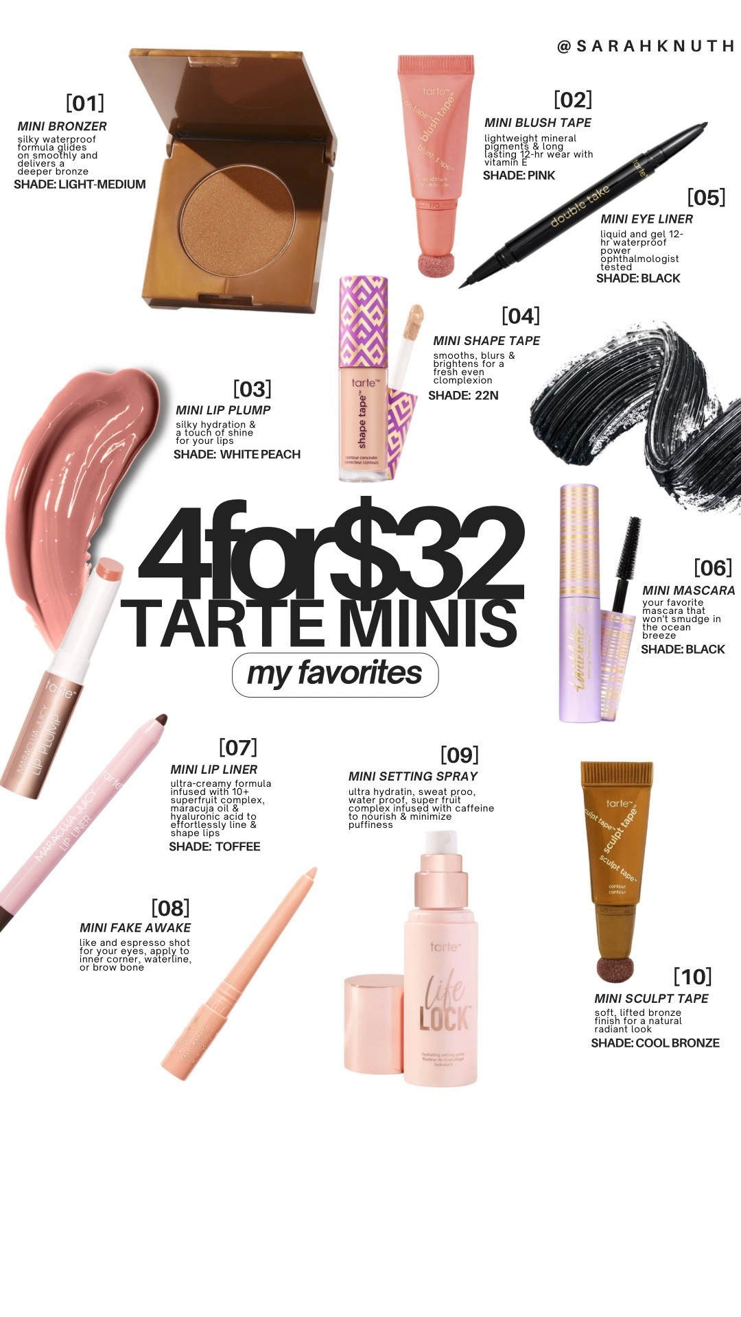Tarte sale- 4 for $32 on minis!! Build your own set with link below!

#LTKTravel #LTKSaleAlert #LTKBeauty