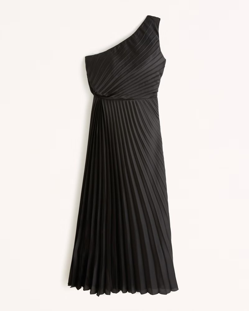 Women's The A&F Giselle Pleated One-Shoulder Maxi Dress | Women's Clearance | Abercrombie.com | Abercrombie & Fitch (US)