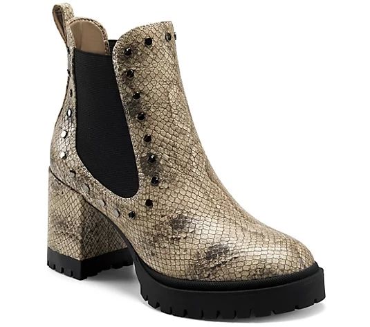 Aerosoles Leather Studded Heel Boots - Emelia WS | QVC