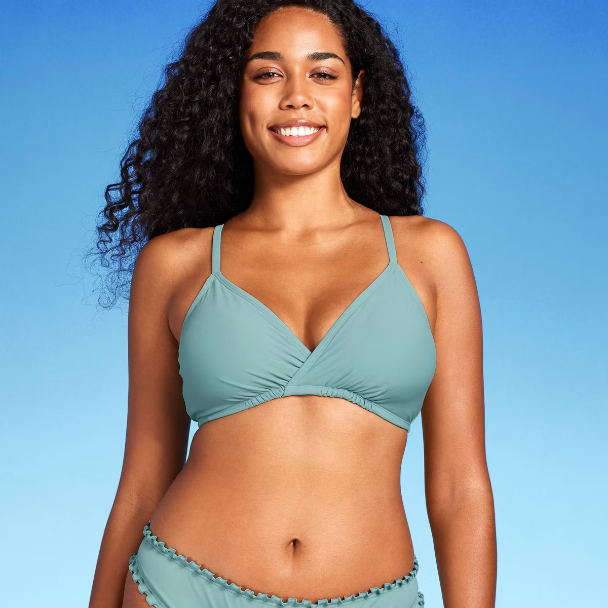 Women's Triangle Surplice Bralette Bikini Top - Shade & Shore™ | Target
