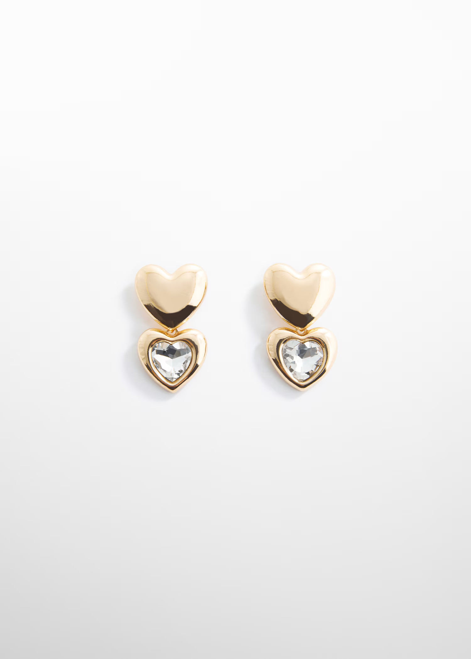 Crystal heart earrings | MANGO (US)