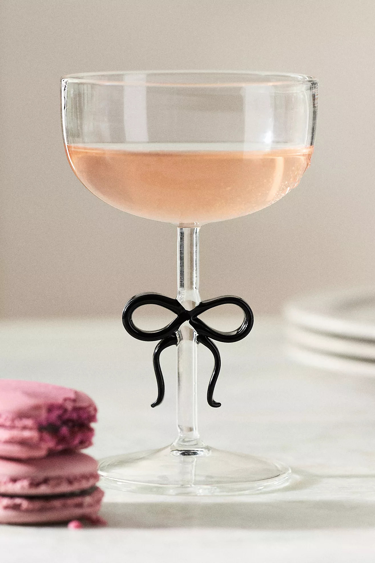 Benedita Bow Coupe Glass | Anthropologie (US)
