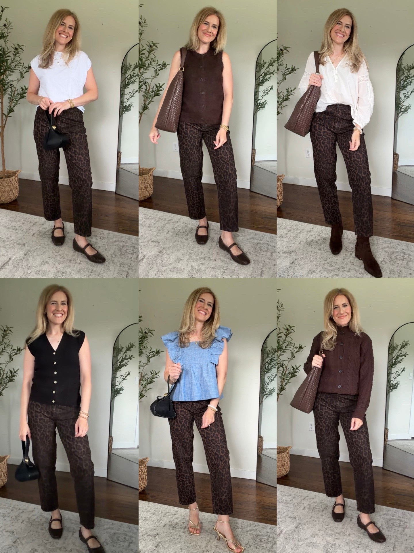 Leopard jeans styled 6 ways! Jeans fit tts. I’m wearing a 4 although I’d prefer a 6. #walmartfashion

#LTKootd #LTKmomlife #LTKWorkwear