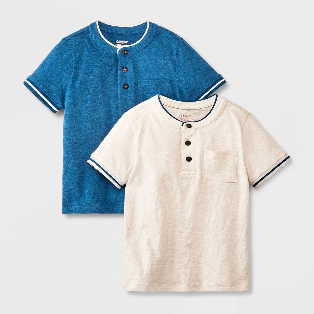 Toddler Boys' 2pk Henley T-Shirt - Cat & Jack™ | Target