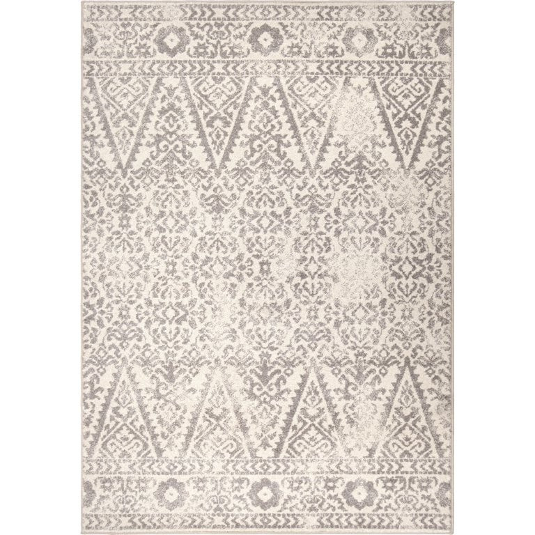 My Texas House Olympia Outdoor Area Rug,  5'2" x 7'6",  Light Grey | Walmart (US)