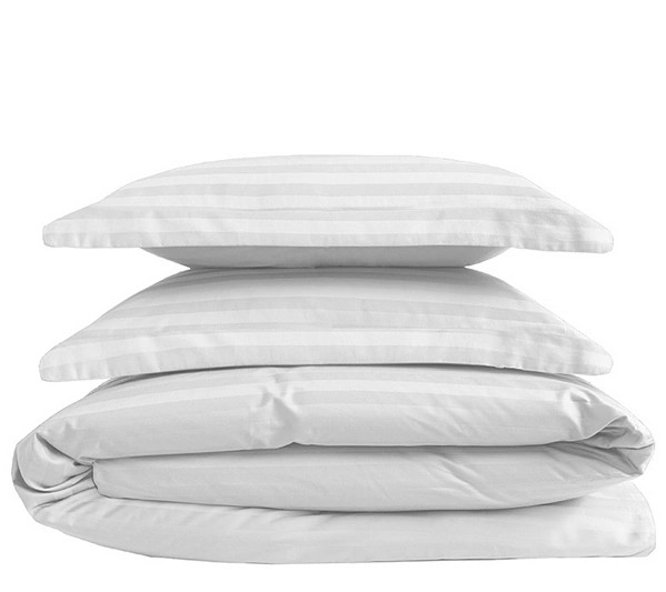 Elite Home 525TC 100% Cotton Stripe 3-Piece Full Duvet Set | QVC