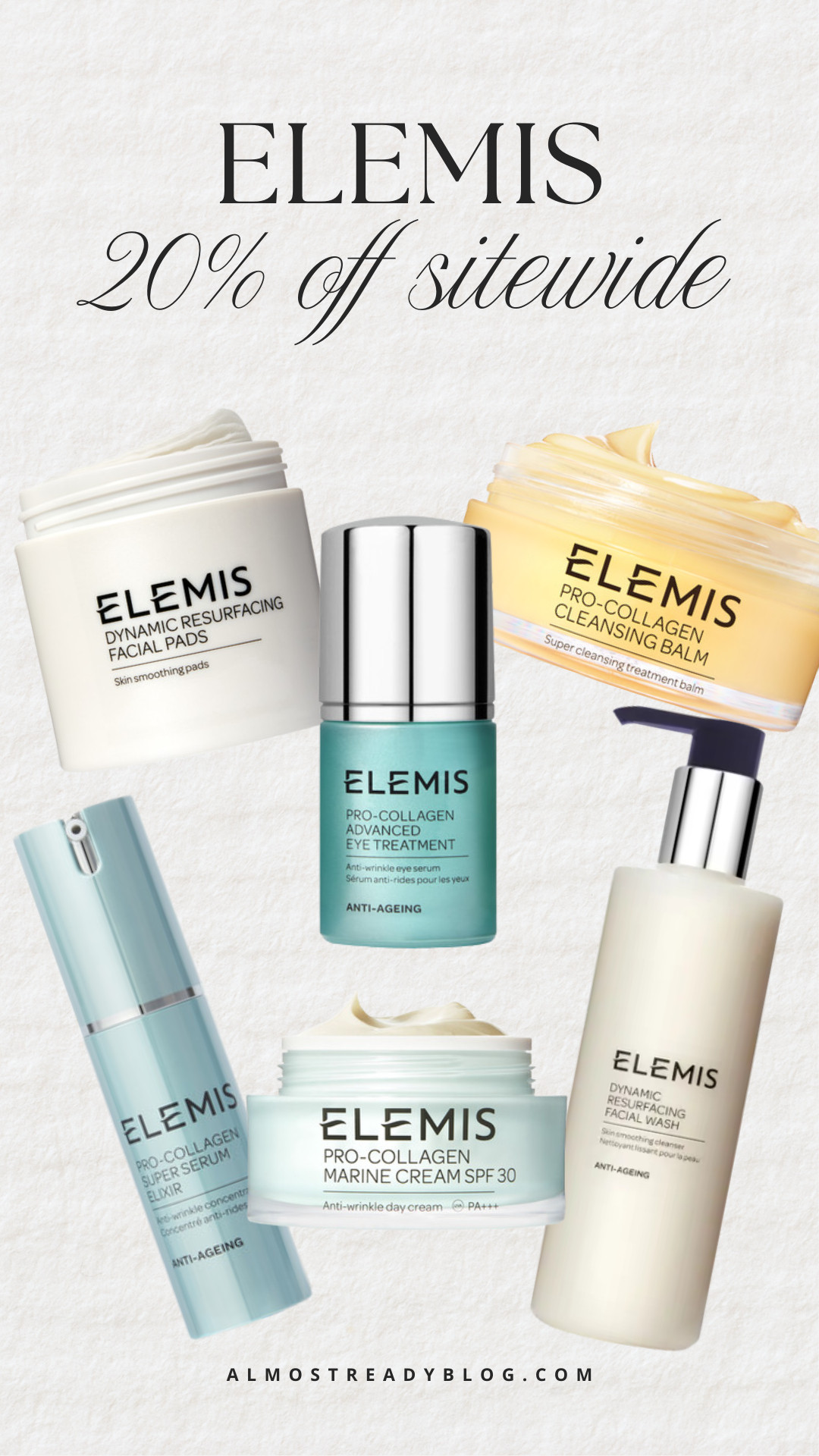 Elemis 20% off sitewide code MDW25. Plus, spend $140+ and receive a free 6-piece Sunlit Ritual gift (Worth $106).

#LTKSaleAlert #LTKBeauty