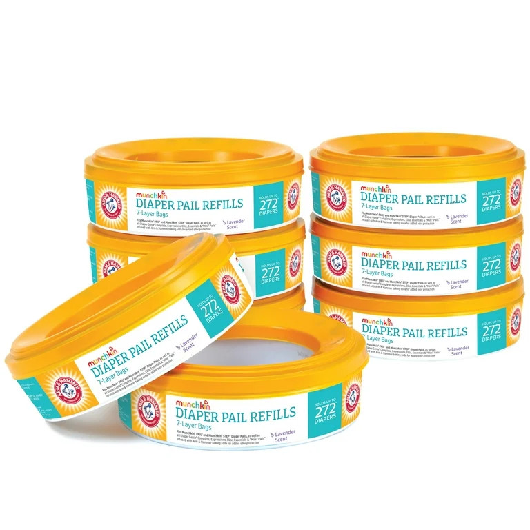 Munchkin® Arm & Hammer™ Diaper Pail Refill Rings, Holds Up To 2,176 Diapers, 8 Count | Walmart (US)
