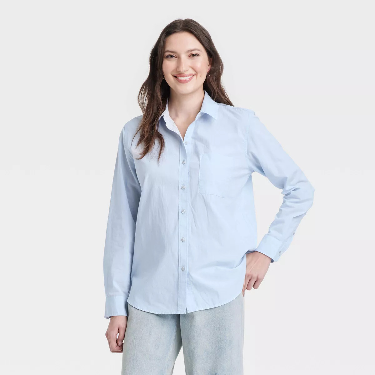 Women's Long Sleeve Collared Button-Down Shirt - Universal Thread™ | Target