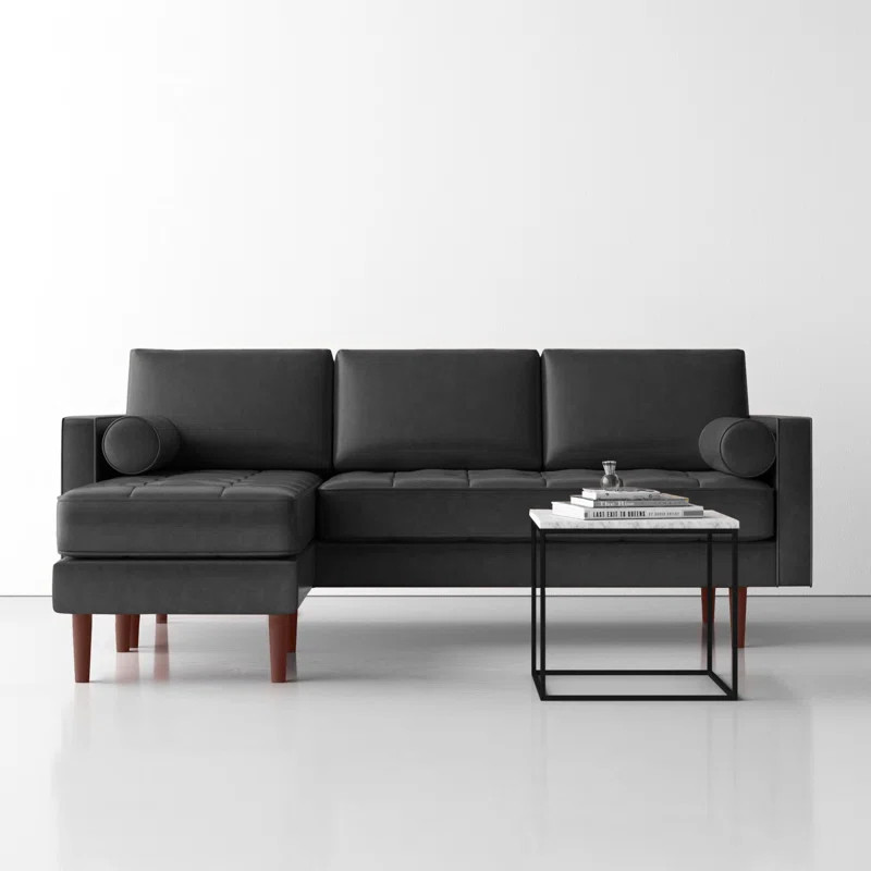 Geo 2 - Piece Leather Sectional | Wayfair North America