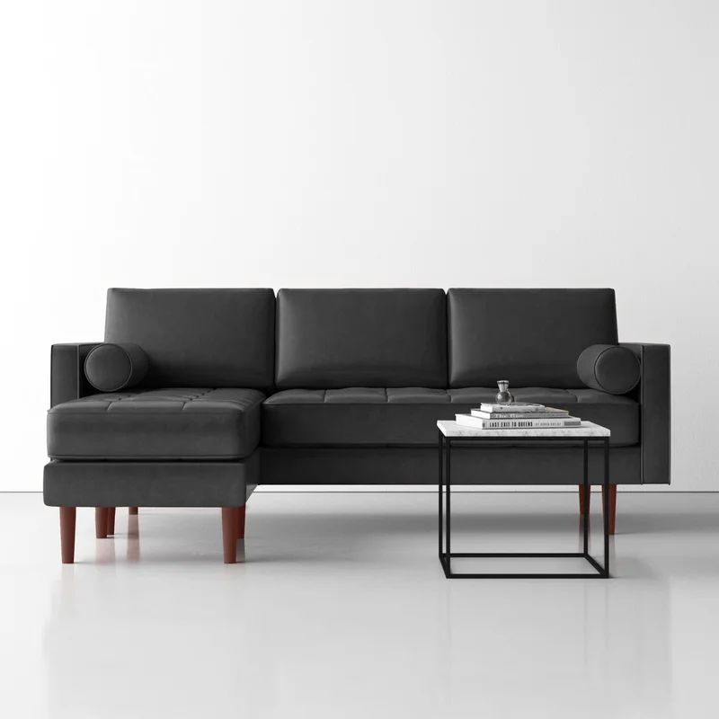 Geo 2 - Piece Leather Sectional | Wayfair North America