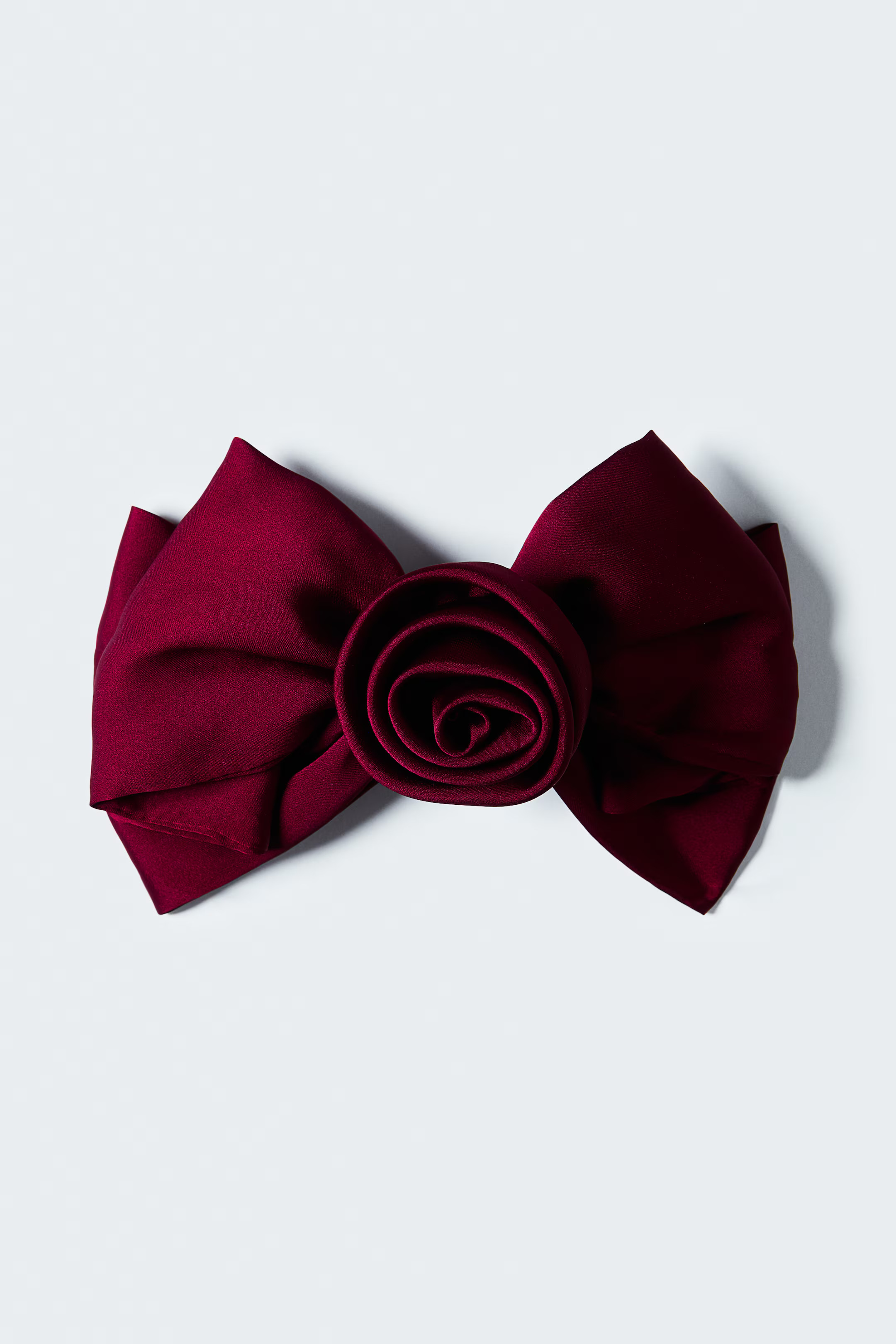 Flower-Detail Bow Hair Clip - Burgundy - Ladies | H&M US | H&M (US + CA)